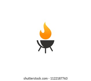 Barbecue flame logo 
