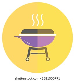 barbecue flat icon simple minimalist bbq grill symbol