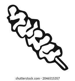 barbecue of food hand drawn illustration