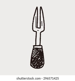 Barbecue fork doodle