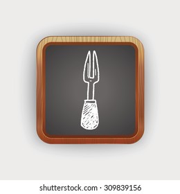 Barbecue fork doodle