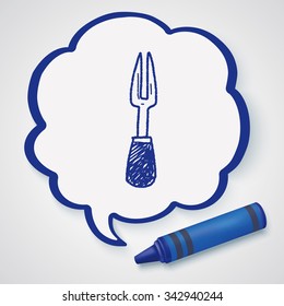 Barbecue fork doodle
