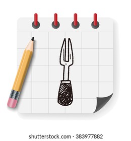 Barbecue fork doodle