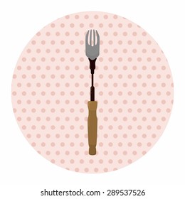 barbecue fork equipment theme elements