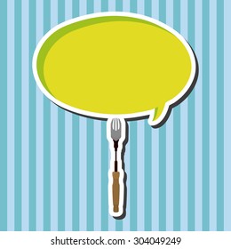 barbecue fork equipment theme elements