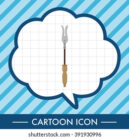 barbecue fork equipment theme elements