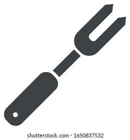 Barbecue fork icon on white background