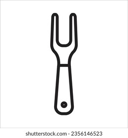barbecue fork icon simple design art eps 10