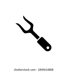 Barbecue fork icon, vector, glyph style design