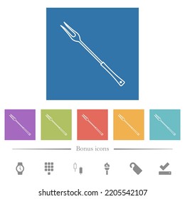 Grillgabel umreißt flache, weiße Symbole auf quadratischem Hintergrund. 6 Bonussymbole sind im Lieferumfang enthalten.