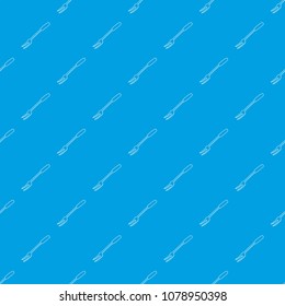 Barbecue fork pattern vector seamless blue repeat for any use