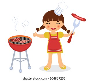 Barbecue girl