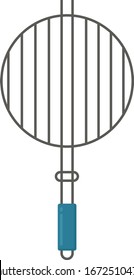 Barbecue grid, illustration, vector on white background.