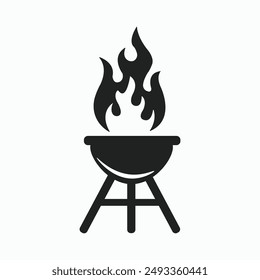 Grillgitterwerkzeuge Symbol und Vektorgrafik, Kann für Web, Druck und Handy verwendet werden