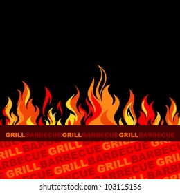 Barbecue and grill background.