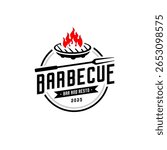 Barbecue grill bar and resto logo 