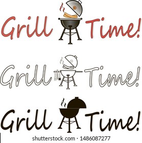 Barbecue, grill, bbq steak vector signes and emblems. Illustration of bbq  and grill isolated on white. 