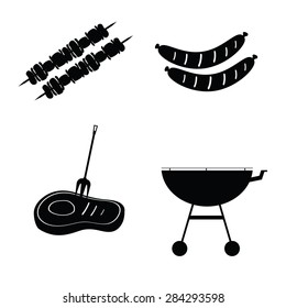 barbecue grill black vector