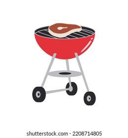 Barbecue grill element vector illustration isolated on white background