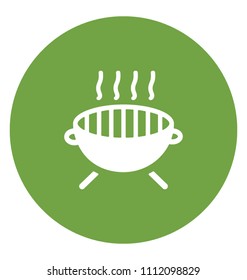 Barbecue Grill Flat Colored Icon