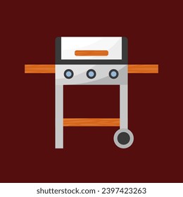 Barbecue Grill flat style vector clipart