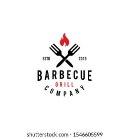 Barbecue & Grill Garden Party Vector Logo Design Inspiration	