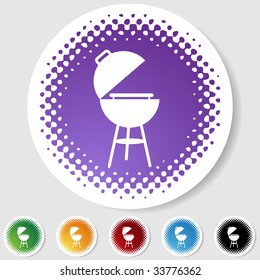 barbecue grill halftone