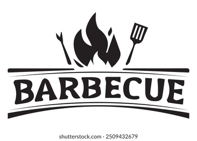 Barbecue Grill Icon. BBQ Grill with Smoke. Vector illustration. EPS 10.