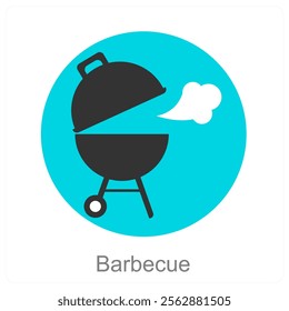 Barbecue and grill icon concept
