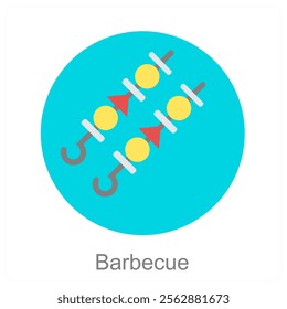 Barbecue and grill icon concept