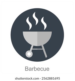 Barbecue and grill icon concept