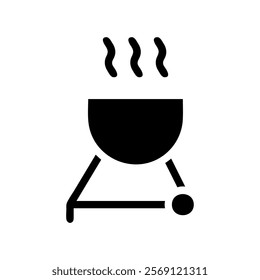 Barbecue grill icon. Concept of outdoor cooking, summer, and party.