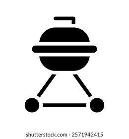 Barbecue grill icon. Concept of outdoor cooking, summer, and party.