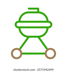 Barbecue grill icon. Concept of outdoor cooking, summer, and leisure.