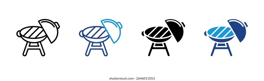 Barbecue Grill Icon Element For Design