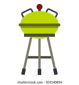 Barbecue grill icon. Flat illustration of barbecue grill vector icon for web design