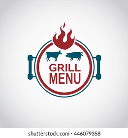 barbecue and grill icon graphic design
