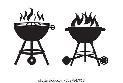 Barbecue grill icon Outline vector for web ui
