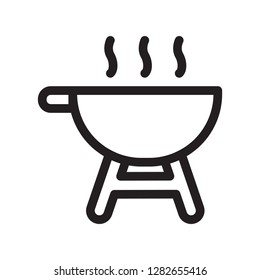 Barbecue and grill icon related. Single high quality barbecue and grill related icon. Isolated barbecue and grill symbols in white background. Graphic icons element
