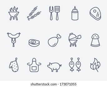 Barbecue And  Grill Icon Set