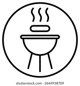 Barbecue grill icon simple flat icon vector symbol
