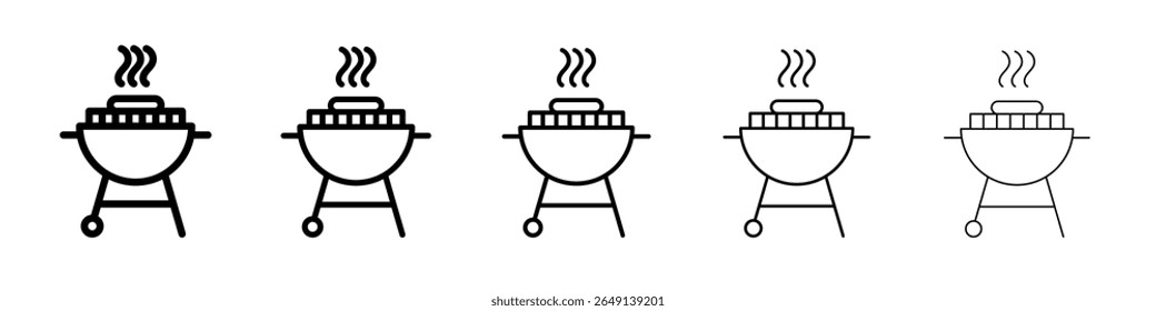Barbecue grill icon simple illustration logo art