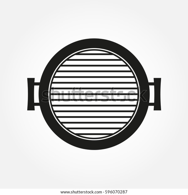 Image vectorielle de stock de Barbecue Grill Icon Top View Image vectorielle de stock de Barbecue Grill Icon Top View