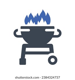 Barbecue grill Icon, Vector Graphics