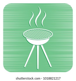 Barbecue grill icon. Vector illustration
