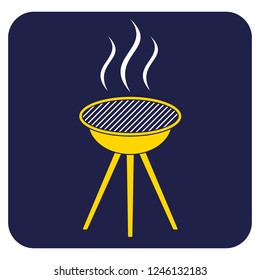 Barbecue grill icon. Vector illustration