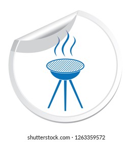Barbecue grill icon. Vector illustration
