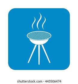 Barbecue grill icon. Vector illustration