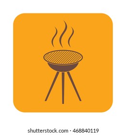 Barbecue grill icon. Vector illustration
