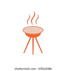 Barbecue grill icon. Vector illustration